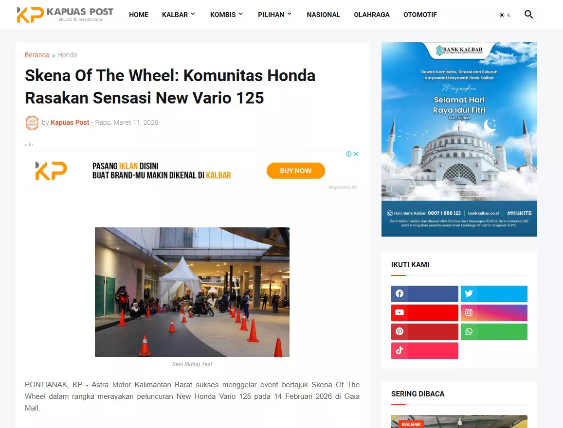 Skena Of The Wheel: Komunitas Honda Rasakan Sensasi New Vario 125