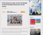 Honda Experience Ajak Jurnalis dan Blogger Pontianak Menjajal Kenyamanan Honda Scoopy