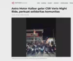 Astra Motor Kalbar gelar CSR Vario Night Ride, perkuat solidaritas komunitas