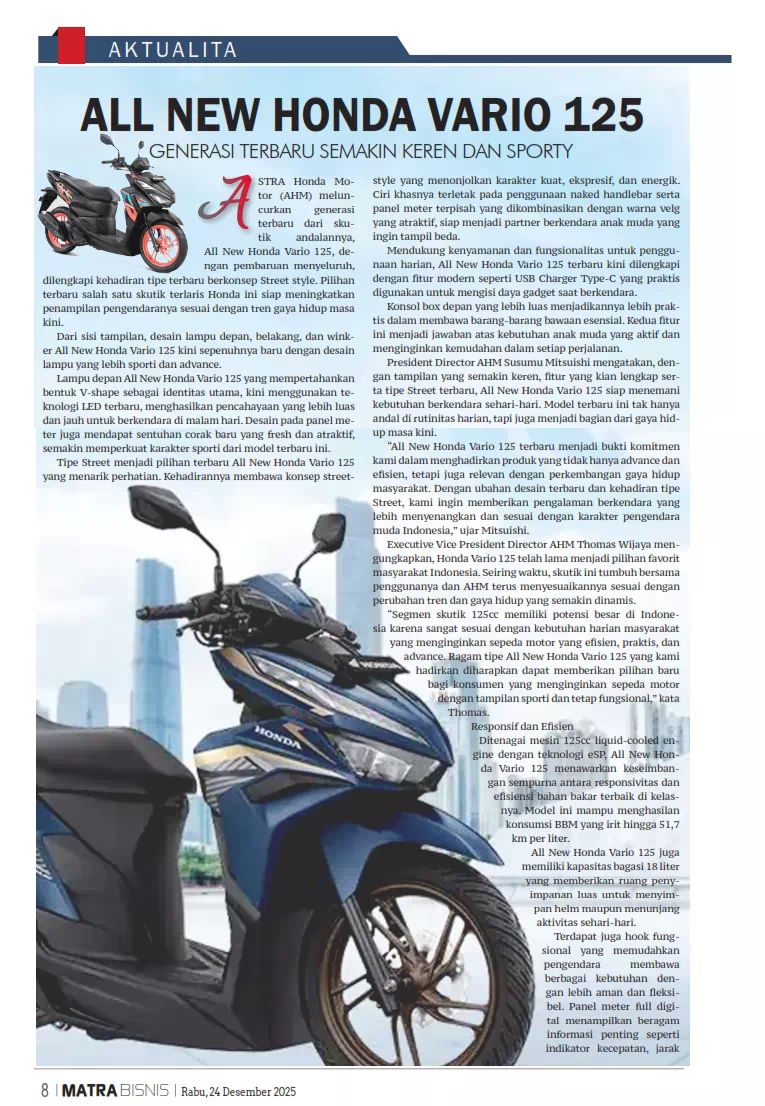 ALL NEW HONDA VARIO 125 - GENERASI TERBARU SEMAKIN KEREN DAN SPORTY