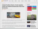 Hadapi Peralihan Musim, Honda Ingatkan Orang Tua Perketat Keselamatan Anak Saat Berkendara
