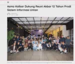 Asmo Kalbar Dukung Reuni Akbar 12 Tahun Prodi Sistem Informasi Untan