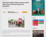Astra Motor Kalbar Perkuat Layanan Honda CARE, Bantu Konsumen Kapan Pun Dibutuhkan