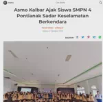 Asmo Kalbar Ajak Siswa SMPN 4 Pontianak Sadar Keselamatan Berkendara
