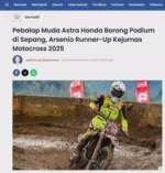 Pebalap Muda Astra Honda Borong Podium di Sepang, Arsenio Runner-Up Kejurnas Motocross 2025