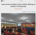 Astra Motor Kalbar Gelar Safety Riding di SMAN 7 Pontianak