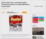 Momen Akhir Tahun, Astra Motor Kalbar Permudah Konsumen di Landak Miliki Motor Honda Impian