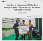 Hari Guru, Yayasan AHM Berikan Penghargaan di Ajang Guru Inspiratif Astra Honda 2025
