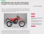 AHM Segarkan New CRF 150L: Lebih Sporty, Tangguh, dan Siap Jelajah Semua Medan
