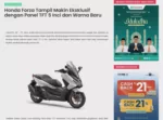 Honda Forza Tampil Makin Eksklusif dengan Panel TFT 5 Inci dan Warna Baru