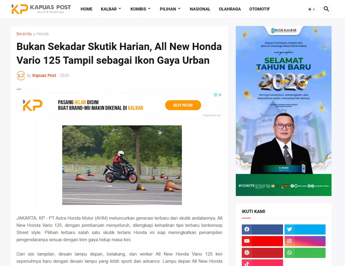 Bukan Sekadar Skutik Harian, All New Honda Vario 125 Tampil sebagai Ikon Gaya Urban
