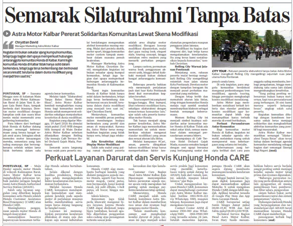 Perkuat Layanan Darurat dan Servis Kunjung Honda CARE