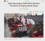 AHM Resmikan SMK Mitra Binaan Pertama di Papua Barat Daya