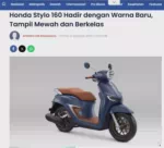 Honda Stylo 160 Hadir dengan Warna Baru, Tampil Mewah dan Berkelas
