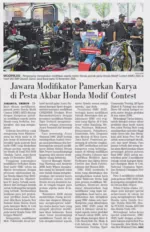 Jawara Modifi kator Pamerkan Karya di Pesta Akbar Honda Modif Contest