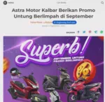 Astra Motor Kalbar Berikan Promo Untung Berlimpah di September