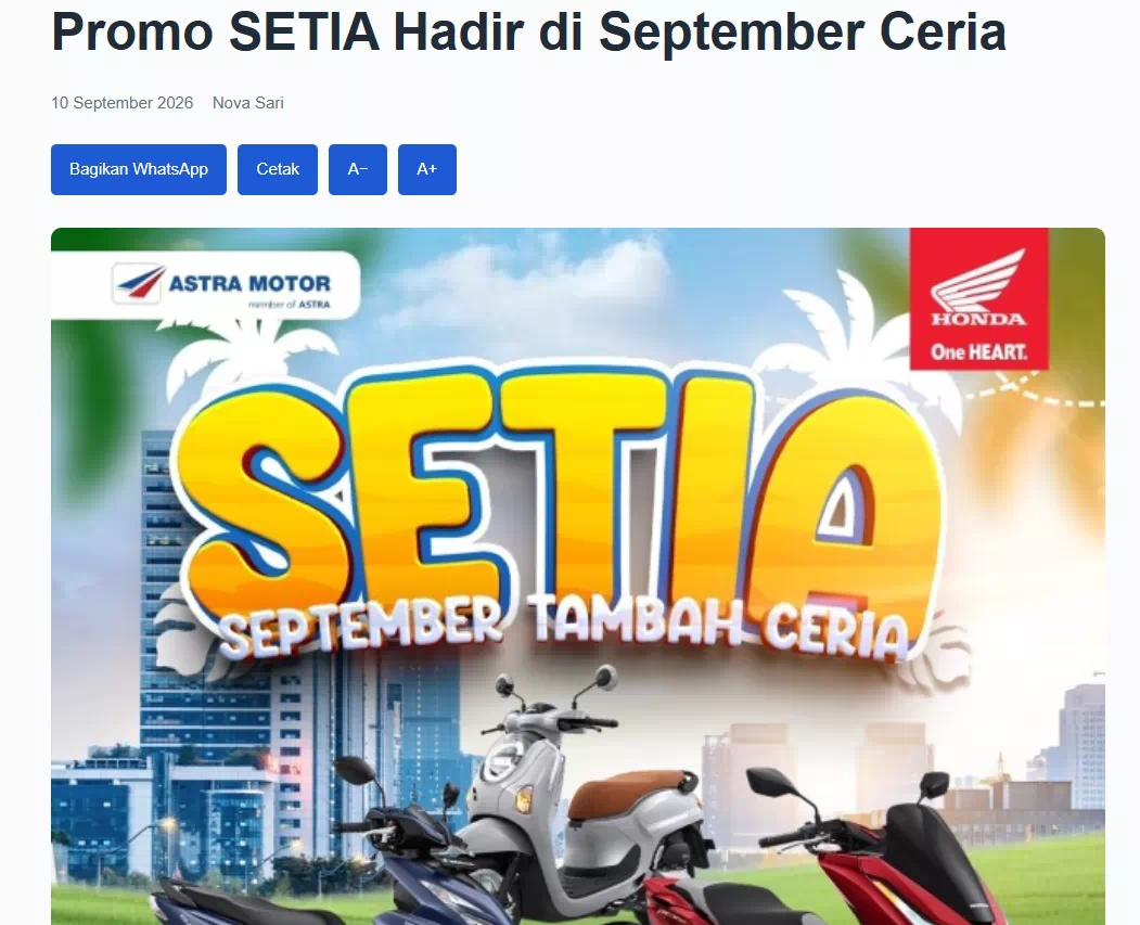 Promo SETIA Hadir di September Ceria