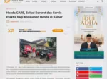 Honda CARE, Solusi Darurat dan Servis Praktis bagi Konsumen Honda di Kalbar