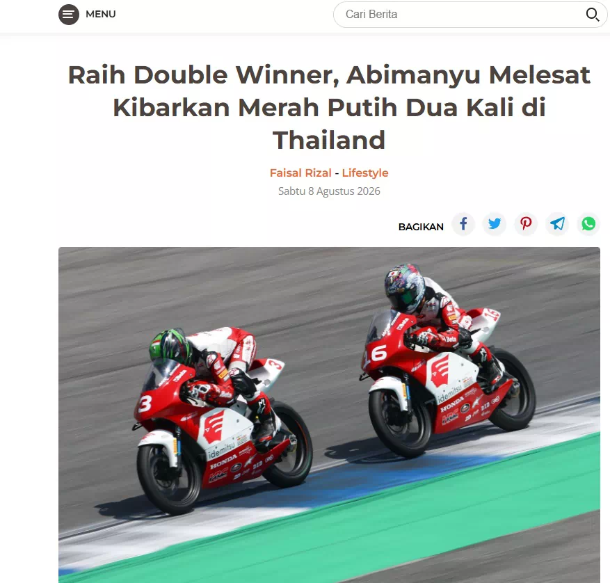 Raih Double Winner, Abimanyu Melesat Kibarkan Merah Putih Dua Kali di Thailand
