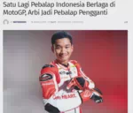 Satu Lagi Pebalap Indonesia Berlaga di MotoGP, Arbi Jadi Pebalap Pengganti