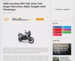 AHM Luncurkan CRF1100L Africa Twin dengan Warna Baru, Makin Tangguh untuk Petualangan