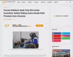 Inovasi Edukasi Anak Usia Dini Antar Instruktur Safety Riding Astra Honda Raih Prestasi Asia-Oceania