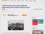 Honda Kembali Gelar Program Mudik dan Balik Bareng 2026, Siapkan Puluhan Bus dan Truk