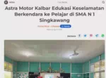 Astra Motor Kalbar Edukasi Keselamatan Berkendara ke Pelajar di SMA N 1 Singkawang