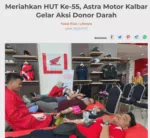 Meriahkan HUT Ke-55, Astra Motor Kalbar Gelar Aksi Donor Darah