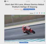 Start dari Pit Lane, Rheza Danica Rebut Podium Ketiga di Sepang