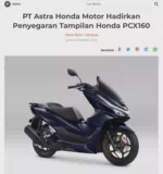 PT Astra Honda Motor Hadirkan Penyegaran Tampilan Honda PCX160