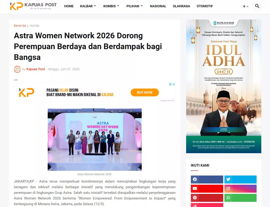 Astra Women Network 2026 Dorong Perempuan Berdaya dan Berdampak bagi Bangsa