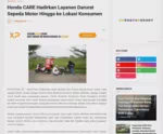 Honda CARE Hadirkan Layanan Darurat Sepeda Motor Hingga ke Lokasi Konsumen