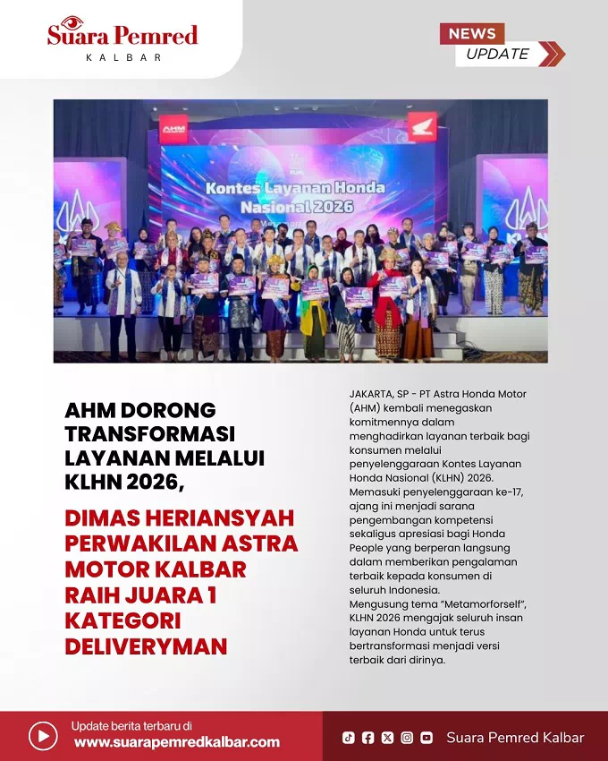 AHM Dorong Transformasi Layanan Melalui KLHN 2026, Perwakilan Astra Motor Kalbar Raih Juara 1 Kategori Deliveryman