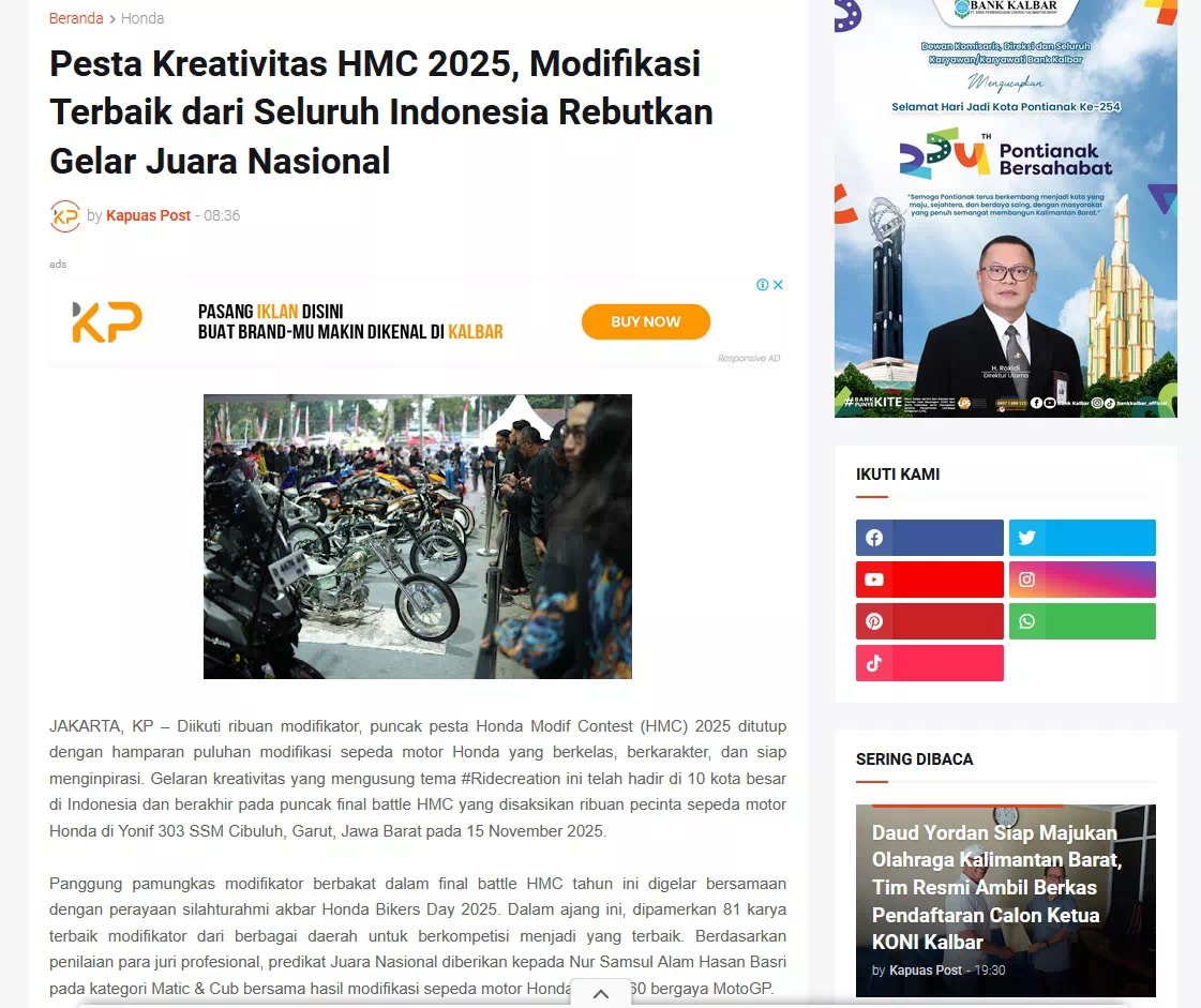 Pesta Kreativitas HMC 2025, Modifikasi Terbaik dari Seluruh Indonesia Rebutkan Gelar Juara Nasional