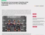 Rangkaian Kemenangan Pebalap AHM Jadi Kado Manis HUT ke-80 Republik Indonesia