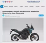 Honda Buka Era Baru Big Bike Adventure, New NX500 Meluncur Perdana di Indonesia