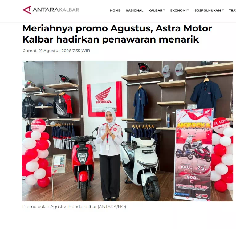 Meriahnya promo Agustus, Astra Motor Kalbar hadirkan penawaran menarik