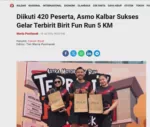 Diikuti 420 Peserta, Asmo Kalbar Sukses Gelar Terbirit Birit Fun Run 5 KM