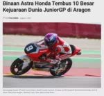 Binaan Astra Honda Tembus 10 Besar Kejuaraan Dunia JuniorGP di Aragon