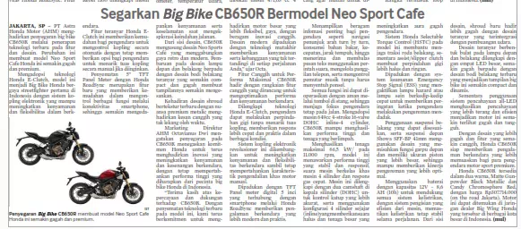 Segarkan Big Bike CB650R Bermodel Neo Sport Cafe