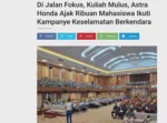 Di Jalan Fokus, Kuliah Mulus, Astra Honda Ajak Ribuan Mahasiswa Ikuti Kampanye Keselamatan Berkendara