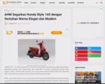 AHM Segarkan Honda Stylo 160 dengan Sentuhan Warna Elegan dan Modern