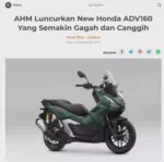 AHM Luncurkan New Honda ADV160 Yang Semakin Gagah dan Canggih