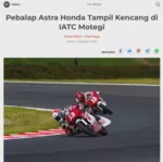 Pebalap Astra Honda Tampil Kencang di IATC Motegi