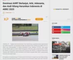 Dominasi AHRT Berlanjut, Arbi, Adenanta, dan Andi Gilang Harumkan Indonesia di ARRC 2025
