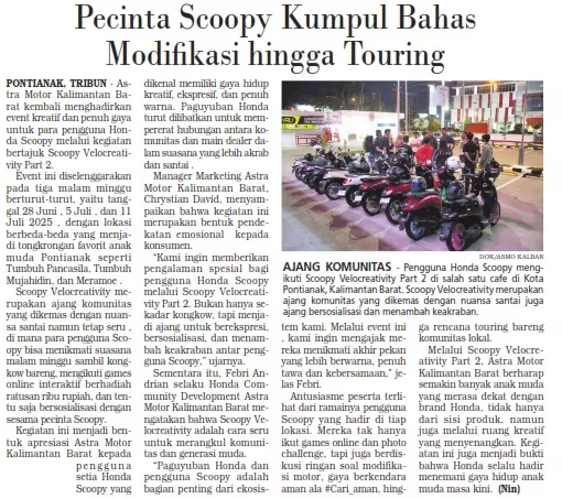Pecinta Scoopy Kumpul Bahas Modifi kasi hingga Touring