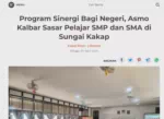 Program Sinergi Bagi Negeri, Asmo Kalbar Sasar Pelajar SMP dan SMA di Sungai Kakap