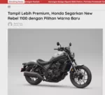 Tampil Lebih Premium, Honda Segarkan New Rebel 1100 dengan Pilihan Warna Baru