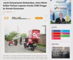 Jamin Kenyamanan Berkendara, Astra Motor Kalbar Perluas Layanan Honda CARE hingga ke Rumah Konsumen